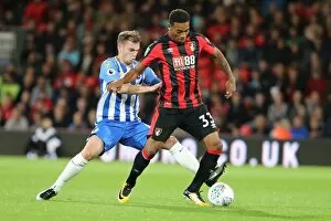 Images Dated 19th September 2017: Bournemouth vs. Brighton and Hove Albion: A Midfield Showdown - Hutchinson vs. Ibe (EFL Cup 19SEP17)