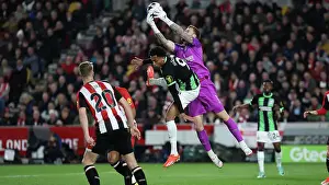 Brentford Goalkeeper Mark Flekken 1 Prints: Brentford v Brighton and Hove Albion Premier League 03APR24