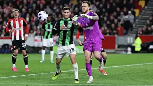 Brentford Goalkeeper Mark Flekken 1 Prints: Brentford v Brighton and Hove Albion Premier League 03APR24