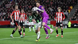Brentford Goalkeeper Mark Flekken 1 Prints: Brentford v Brighton and Hove Albion Premier League 03APR24