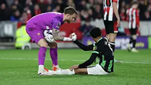 Brentford Goalkeeper Mark Flekken 1 Prints: Brentford v Brighton and Hove Albion Premier League 03APR24