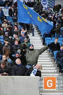 Images Dated 16th December 2017: Brighton and Burnley Fans Clash in Intense Premier League Rivalry (16DEC17)