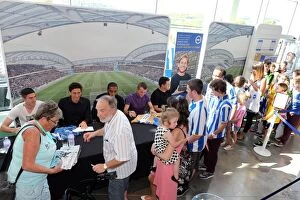 Images Dated 3rd September 2013: Brighton & Hove Albion: 2013 Club Shop Signing Event - Fan Encounters