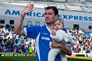 Brighton & Hove Albion: Ashley Barnes Emotional Lap of Honor after Securing Promotion to Championship (Brighton v Birmingham, March 21, 2012)