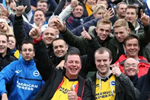 Crowd Shots Away Days - 2013-14 Prints: Brighton and Hove Albion Away Days 2013-14: Yeovil Town - Electric Atmosphere