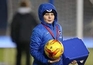 Images Dated 21st January 2015: Brighton & Hove Albion: Ballboy in Action during Ipswich Town Match