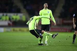 Rotherham United 12JAN16 Prints: Brighton and Hove Albion Celebrate Championship Victory at Rotherham United (January 12)