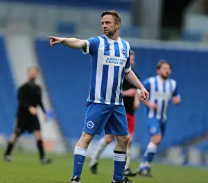 Prints of Play on the pitch match at the American Express Community Stadium, Brighton and Hove, England on 28 April 2015 Play On Pitch 2015 Prints: Brighton & Hove Albion: A Community Stadium Experience - Play on the Pitch (28 April 2015)