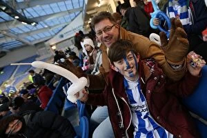 Images Dated 9th February 2013: Brighton & Hove Albion: Electric Atmosphere at The Amex (2012-2013) - Unforgettable Crowd Moments