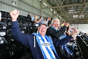 Brighton and Hove Albion: Euphoric Fans Celebrate Championship Victory at Craven Cottage (15 Aug 2015)