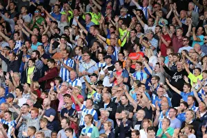 Brighton and Hove Albion: Euphoric Fans Celebrate Championship Victory at Craven Cottage (15 Aug 2015)