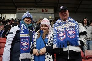 Images Dated 16th February 2011: Brighton & Hove Albion FA Cup 5th Round: Passionate Fans at Stoke City, February 2011