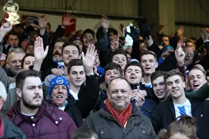 Brentford 03JAN15 Prints: Brighton and Hove Albion FA Cup Fans at Brentford (03JAN15)