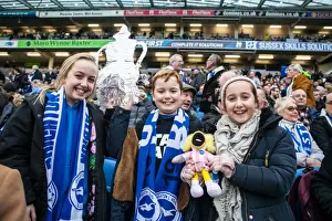 3rd Round Prints: Brighton and Hove Albion FA Cup Fans Cheering during Third Round Match vs