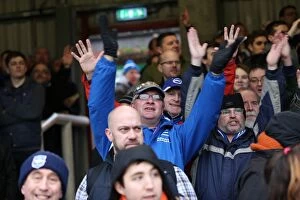 Images Dated 3rd January 2015: Brighton and Hove Albion FA Cup Fans at Griffin Park (03JAN15)
