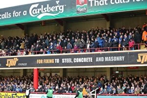 Images Dated 3rd January 2015: Brighton and Hove Albion FA Cup Fans Passionate Support at Brentford (03JAN15)