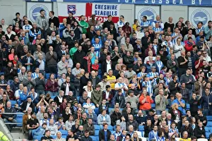 Rotherham Utd 25OCT14 Prints: Brighton & Hove Albion Fans in Action at American Express Community Stadium during SkyBet Championship Match vs