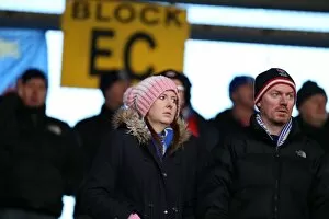 Images Dated 31st January 2015: Brighton and Hove Albion Fans in Action at Bloomfield Road (31Jan15)