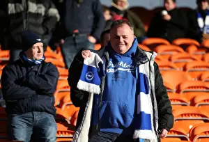 Brighton and Hove Albion Fans in Action at Bloomfield Road (31Jan15)