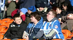 Brighton and Hove Albion Fans in Action at Bloomfield Road (31Jan15)