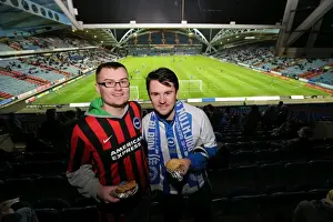 Brighton and Hove Albion Fans in Action at Huddersfield Championship Match, 2014