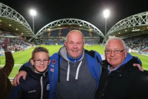 Brighton and Hove Albion Fans in Action at Huddersfield Championship Match, 2014