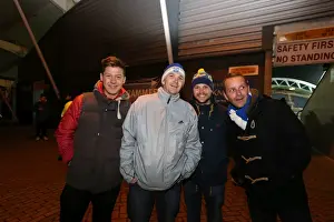 Brighton and Hove Albion Fans in Action at Huddersfield Championship Match, October 2014
