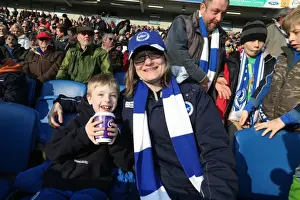 Brighton and Hove Albion Fans in Action: A Sea of Colors against Wolverhampton Wanderers (14MAR15)
