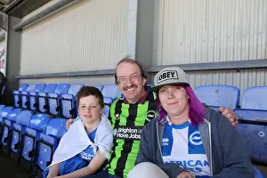 Wigan Athletic 18APR15 Prints: Brighton and Hove Albion Fans in Action at Wigan Athletic Championship Match (18APR15)
