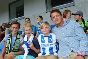 Brighton and Hove Albion Fans Celebrate at American Express Community Stadium During Pre-season Match Against Sevilla FC (2015)
