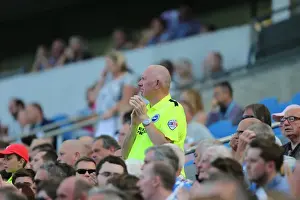 Brighton and Hove Albion Fans Celebrate at American Express Community Stadium During Pre-season Match Against Sevilla FC (2015)
