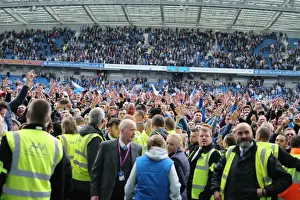 Brighton and Hove Albion Fans Celebrate during EFL Sky Bet Championship Match vs. Wigan Athletic (17APR17)