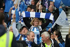 Brighton and Hove Albion Fans Celebrate Promotion to Premier League at American Express Community Stadium (17th April 2017 vs Wigan Athletic)