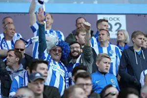 Brighton and Hove Albion Fans Celebrate Promotion to Premier League at Villa Park (07MAY17)