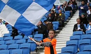 Brighton and Hove Albion Fans Celebrate during Sky Bet Championship Match vs. Wigan Athletic (8 November 2014)