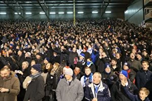 Images Dated 29th December 2014: Brighton and Hove Albion Fans at Craven Cottage during Sky Bet Championship Match, December 2014