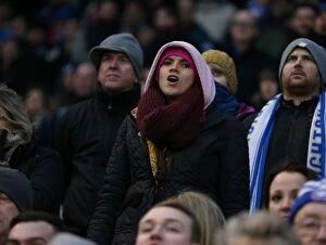 Images Dated 7th February 2015: Brighton and Hove Albion Fans in Full Force: Sky Bet Championship Clash Against Nottingham Forest