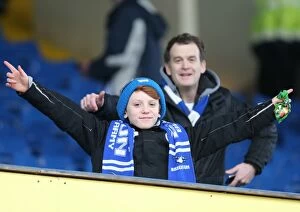 Images Dated 14th February 2015: Brighton and Hove Albion Fans in Full Force: Sky Bet Championship Showdown at Sheffield Wednesday