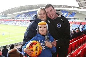 Images Dated 28th February 2015: Brighton and Hove Albion Fans in Full Force: A Sea of Colors at Bolton Wanderers Championship
