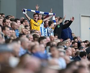 Images Dated 25th October 2014: Brighton & Hove Albion Fans in Full Force at American Express Community Stadium during SkyBet