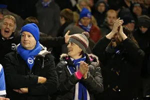 Fulham 29DEC14 Prints: Brighton and Hove Albion Fans in Full Force at Fulham's Craven Cottage (29DEC14)