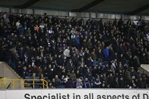 Images Dated 17th March 2015: Brighton and Hove Albion Fans in Full Force at Millwall's New Den (17MAR15)