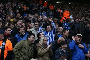 Brighton and Hove Albion Fans in Full Force at Norwich City's Carrow Road (22NOV14)