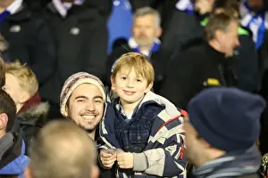 Fulham 29DEC14 Prints: Brighton and Hove Albion Fans in Full Force: A Sea ofColors at Fulham's Craven Cottage (29DEC14)