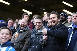 Images Dated 10th January 2015: Brighton and Hove Albion Fans in Full Force: The Valley Showdown, Charlton Athletic vs