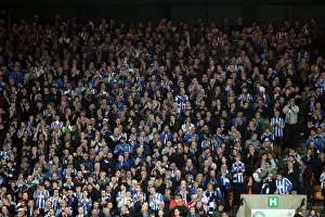 Brighton and Hove Albion Fans at Norwich City's Carrow Road Stadium, EFL Sky Bet Championship 2017