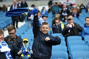 Wigan Athletic 17APR17 Prints: Brighton and Hove Albion Fans Passion: EFL Sky Bet Championship Showdown vs