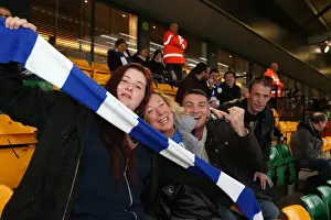 Norwich City 22NOV14 Prints: Brighton and Hove Albion Fans Passionate Display at Norwich City Championship Match
