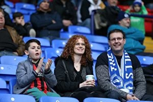 Images Dated 28th February 2015: Brighton and Hove Albion Fans Passionate Showing at Bolton Wanderers Championship Clash