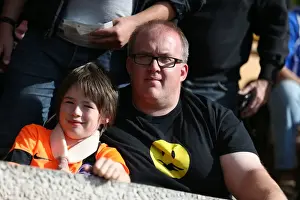 Brighton and Hove Albion Fans Passionate Showing at Molineux Stadium during Sky Bet Championship Match vs. Wolverhampton Wanderers (September 2015)